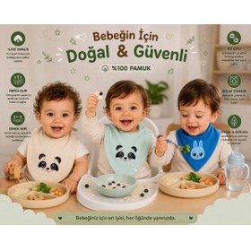 Resim DAPSEE MAMA ÖNLÜĞÜ %100 PAMUK ORGANİK KIZ VE ERKEK ÇOCUK MAMA ÖNLÜĞÜ 