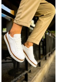 Resim Chekich Ch979 - Santoni Gbt Spor Erkek Ayakkabı Beyaz/taba Çok Renkli 