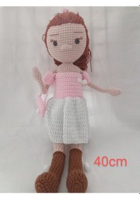 Resim Amigurumi Pembe Kız Bebek 