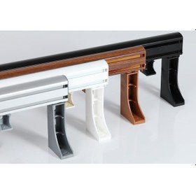 Resim Dekoratif Alüminyum Perde Rayı Korniş 2 Li 3 Cm/10 Cm Ayak Takımı 