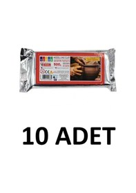 Resim Kahverengi Kil Hamuru 500 Gr X 10 Adet 5 Kg Hava İle Kuruyan Seramik & Heykel Kili Doğal Modelle 