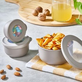 Resim Kapaklı Saklama Kabı 500 ml, Sızdırmaz Kapak, BPA İçermeyen Plastik, Gıda Saklama Kasesi, 13.3 x 12 x 6.6 cm 