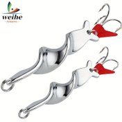 Resim WEIHE Balıkçılık Spiral Jig, Kırmızı Kalp Etiketi ile, Demir Malzeme, Bass için - 10g/14g/21g/28g Seçenekleri, Uzun Atış Yem 
