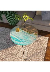 Resim Epoksi Silikon Yuvarlak Yerli Sehpa Kalıbı 40 Cm 