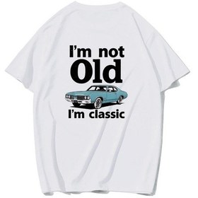 Resim Brz Collectıon Brz Collection Unisex Oversize I'm Not Old, I'm Classic T-shirt Beyaz 