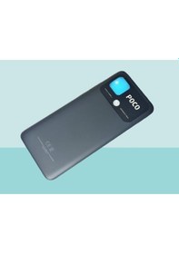 Resim Xiaomi Poco C40 Uyumlu Full Kasa Arka Kapak Batarya Kapağı - Siyah Çok Renkli 