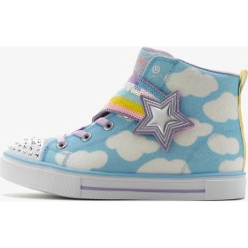 Resim Skechers Twinkle Sparks - Shooting Star Brights Büyük Kız Çocuk Mavi Işıklı Bot 314775L Blmt 