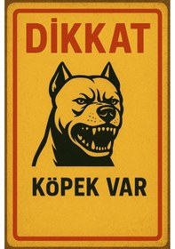 Resim Fezzprint Dikkat Köpek Var 25x35 Uv Baskı Dekota Dış Mekan Için Uygundur 