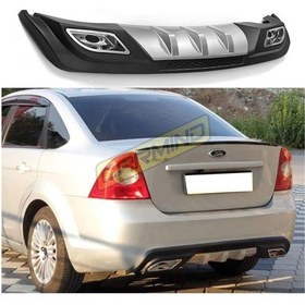 Resim Ford Focus Çift Egzoz Görünümlü Difüzör Gri 2005-2011 