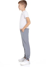 Resim My Hanne Beli Lastikli Erkek Bebek Jogger Eşofman Altı 50707-2 
