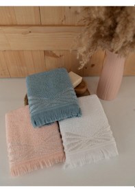 Resim Pamuklu 3'lü 50x80 Cm Renkli Bohem Detaylı Havlu Seti Baveno Renkli 