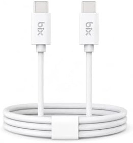 Resim Bix BX-UC02C 60W Type-C to Type-C Hızlı Şarj ve Data Kablosu 1.2 Metre Beyaz 