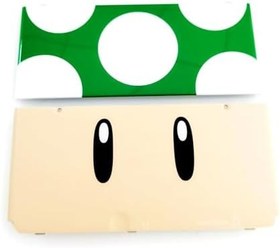 Resim Valley Of The Sun DIY New3DS Ekstra Konut Kılıf Kabuk Üst/Alt Kapak Plakası Yeşil Mantar Kafası Değiştirme, Yeni 3DS Küçük El Oyun Konsolu için, Toad Edition için Üst/Alt Arka Ön Kapak 2 ADET Set 