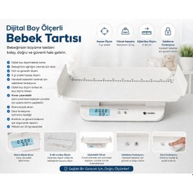 Resim Dijital Boy Ölçerli Bebek Tartısı Db6802 