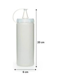 Resim Ollevra Sızdırmaz Şeffaf Kapaklı Yağlık Sosluk Şişesi Plastik Yağdanlık 400 Ml Ap-9028 Beyaz 