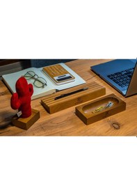 Resim Kayigo Woody Üçlü Ofis Seti Açık Kahverengi 11368737 