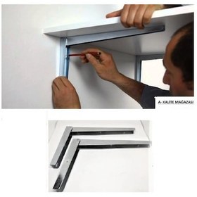 Resim Masa Alti Katlanir Konsol 40Cm - 30Cm Katlanir Raf 2 Adet Masa Ko 40 Cm 