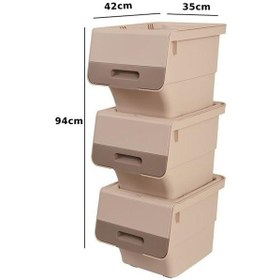 Resim Motek Mt05 Patateslik Soğanlık Tekerlekli Organızer Eşya Ve Erzak Kutusu 3x33 Litre 001 