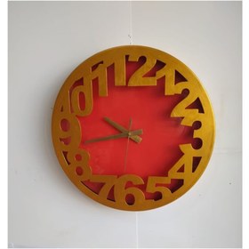 Resim Bahat Altın Varak Çerçeveli Lüks Otel Salon Ofis Duvar Saati 35 Cm 