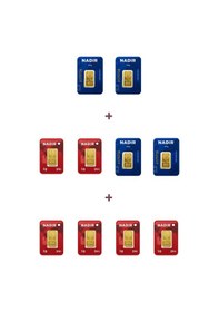 Resim Nadir Gold 24 Ayar 16 Gram Külçe Altın 4 Adet 2,5 Gram Külçe Altın + 6 Adet 1 Gram Külçe Altın 