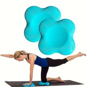 Resim Yoga ve Pilates egzersizleri için evde ve spor salonunda kullanılmak üzere diz, kol, bilek, el ve baş için iki kalın yoga diz pedi. 