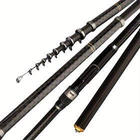 Resim Karbon Fiber Sinek Balıkçılık Kamışı - Duyarlı Uçlu, Seramik Rehberli ve Spiral Makara Yuvası ile Orta-Hafif Güçlü Katlanabilir Kamış - Tuzlu/Tatlı Su Dökme için Kaymaz Sap - Orta-Büyük Balıklar İçin İdeal (Babalar Günü/Bağımsızlık Günü Hediyesi), Şık Tasarım, Dayanıklı Yapı, Açık Hava Sporcuları 