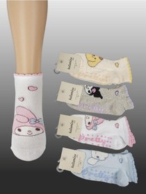 Resim Kıpırık Baby 4'lü Kız Çocuk Kurumi Desenli Patik Çorap-1227 ÇoK Renkli 