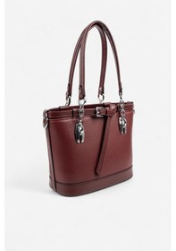 Resim Silver Polo Sp1155 Kadın El Çantası Düz Bordo-bordo 