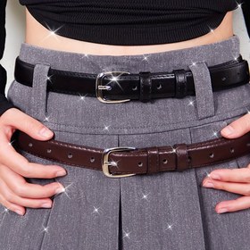 Resim Kadınlar için Minimalist Kemer - Şık Metal Tokalı, Pantolon, Etek ve Elbiseler İçin Klasik Tasarım - Günlük & Resmi Etkinlikler - Kadın Kemeri, Zarif Aksesuar, Ofis Giyimi, Şık Detaylı, Stil Sahibi 
