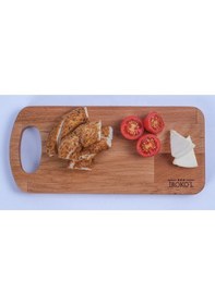 Resim İroko L Kayın Ahşap Kesme Tahtası 30x13,5 Cm Doğal, Dayanıklı, El Yapımı Mutfak Sunum Tahtası Ahşap 