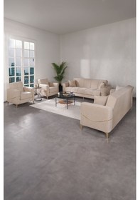 Resim Kilim Mobilya Vogel Koltuk Takımı 3+3+1+1 Krem 