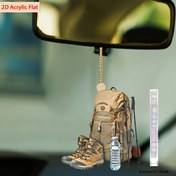 Resim [2D Düz] 2D Akrilik Düz | Kişiselleştirilmiş Yürüyüş Sırt Çantası ve Botlar Arka Görüş Aynası Kolye - Dayanıklı Akrilik, Noel Ağacı ve Hediye Kutusu Dekoru, Yürüyüş Aksesuarları için İdeal | Yürüyüş Ekipmanları Dekoru | Dayanıklı Akrilik Kolye, Yürüyüş Ekipmanları 