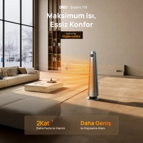 Resim Dreo Solaris 718 Akıllı Elektrikli Isıtıcı – Sessiz Çalışma, Hızlı Isıtma, Enerji Tasarruflu Isı Kontrolü 
