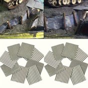 Resim 8/16 Adet 1/35 Ölçekli Model İnşaat için Demir Oluklu Levha, Mimari Düzenlemeler için Minyatür Çelik Kulübe Tuğlaları, Yetişkin Hobi El Sanatları Metal Yapım Malzemeleri +14 Fabrika Kulübeleri ve Ev ile Kiremit Duvar Modelleri için Sahne Modelleme Malzemeleri 