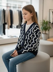 Resim Minimoda Kids Desenli Kız Hırka 