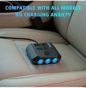 Resim Challenger 120w Tr52 Araba Şarj Cihazı Abs Malzeme 3 Usb Port Pil Göstergeli 12 24v Voltaj İphone Uyumlu Samsung İçin 