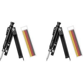 Resim Quirky Quar 2x Çok Fonksiyonlu Scribe Aracı, Inşaat Kalemleri, Derin Delik Kalemli Marangozluk Araçları, Dıy Ahşap Işleme Scriber (Yurt Dışından) 