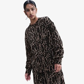Resim Nike Sportswear Phoenix Fleece Oversize Kadın Kahverengi Eşofman Üstü 