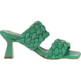 Resim Bueno Shoes Yeşil Koyu Deri Kadın Topuklu Terlik 01WY6804 01WY6804 