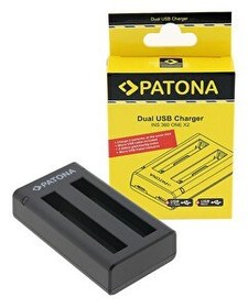 Resim Patona 1457 Insta360 One X2 Uyumlu 2'li USB Şarj Cihazı 