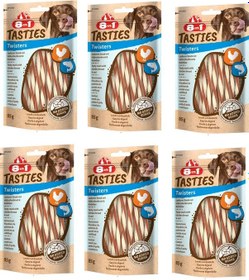 Resim 8in1 Tasties Twisters Tavuk Ve Balıklı Köpek Ödülü 85 Gr. X 6 Adet 