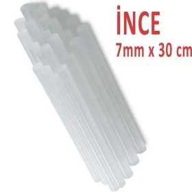 Resim Netodak Mum Silikon Ince 7 mm x 30 cm Sıcak Mum Silikon Çubuk Uç 1 kg (80 Adet) 