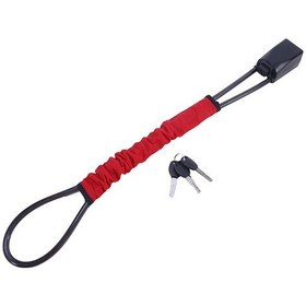 Resim Araba Direksiyon Kilidi Evrensel Emniyet Kemeri Hırsızlık Önleyici Kilit Kırmızı Kırmızı 