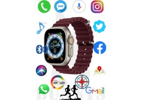 Resim Normadia Reeder P13 Blue Max Uyumlu Watch 8 Ultra 49MM Akıllı Saat, Amoled Ekran 