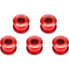 Resim Toopre Aynakol Dişli Tutucu Vida 5li Paket Kırmızı 