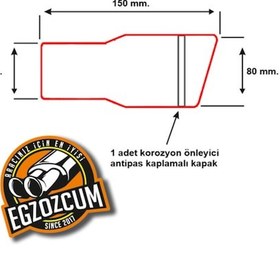 Resim 51 Mm. Antipas İç Kaplamalı Önü Kesik Yuvarlak Rüzgar Sesli Sök/tak Vidalı Nikelaj Egzoz Eksoz Ucu 