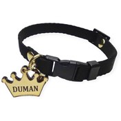 Resim İsimli Kedi Tasması , Kedi İsimlik , İsme Özel Tasma , Siyah Renk 