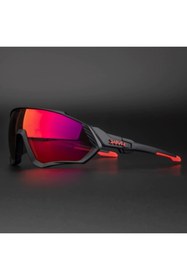 Resim KAPVOE Typhoon Değişebilir 5 Lens Mtb Polarize Bisiklet Spor Dağ Kayak Gözlüğü 