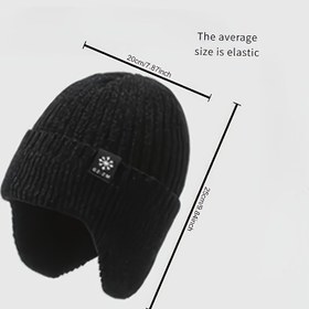 Resim 1 Adet Erkek Kışlık Astarlı ve Kulaklıklı Bere - Kalın ve Sıcak Yaşlılar, Orta Yaşlılar ve Büyükler İçin - Ayarlanabilir Esnek Fit, Nefes Alabilir Soğuk Hava İçin - Babalar Günü/Şükran Günü İçin İdeal Hediye (Siyah) - Büyükbaba Aksesuarı 