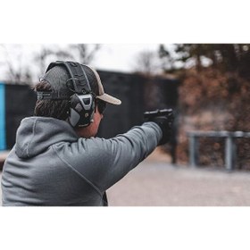 Resim CALDWELL E-MAX® Pro Series Electronic Earmuff 23 dB Atış Kulaklığı Gri 